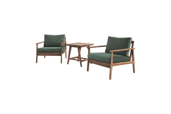 Ashton 3 Piece Outdoor Set - Moss Green
