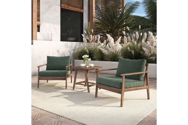Ashton 3 Piece Outdoor Set - Moss Green