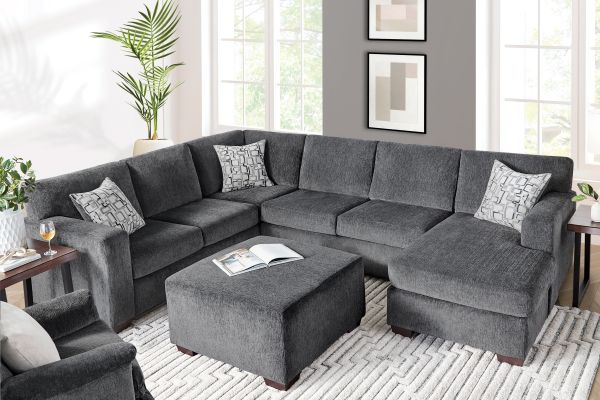Presley Stone 2-Piece Sectional with Right Arm Facing Chaise