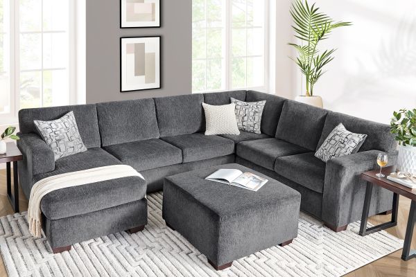 Presley Stone 2-Piece Sectional with Left Arm Facing Chaise