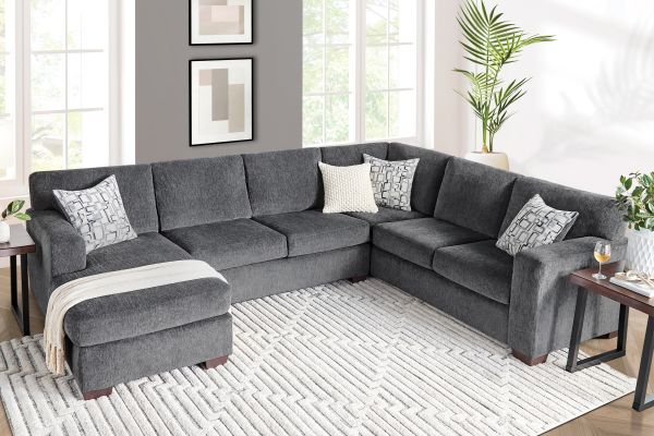 Presley Stone 2-Piece Sectional with Left Arm Facing Chaise