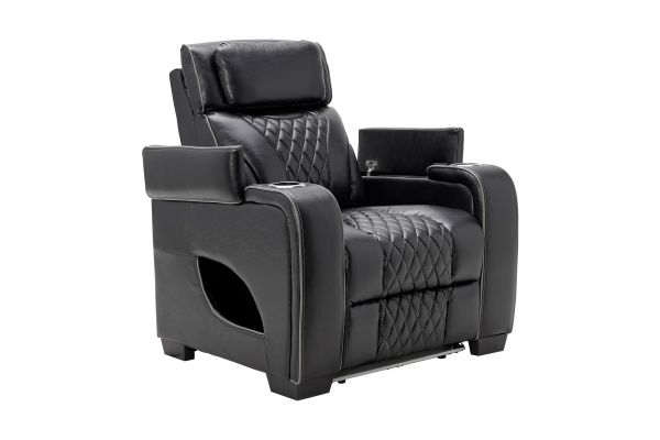 Zodiac Black Dual Power Recliner