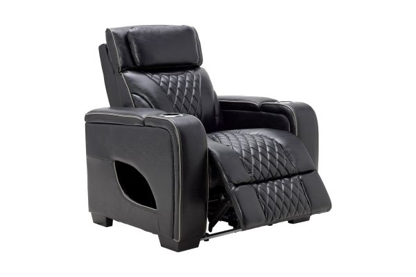 Zodiac Black Dual Power Recliner