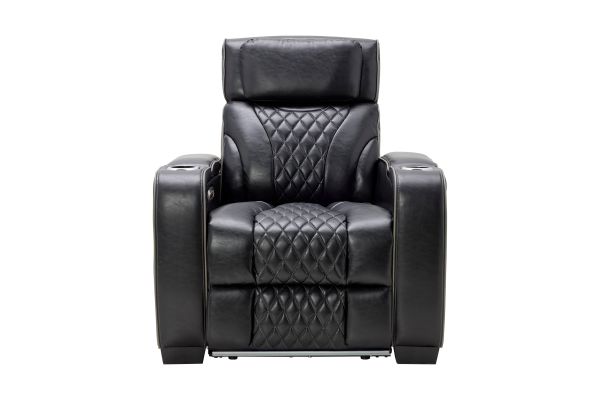 Zodiac Black Dual Power Recliner