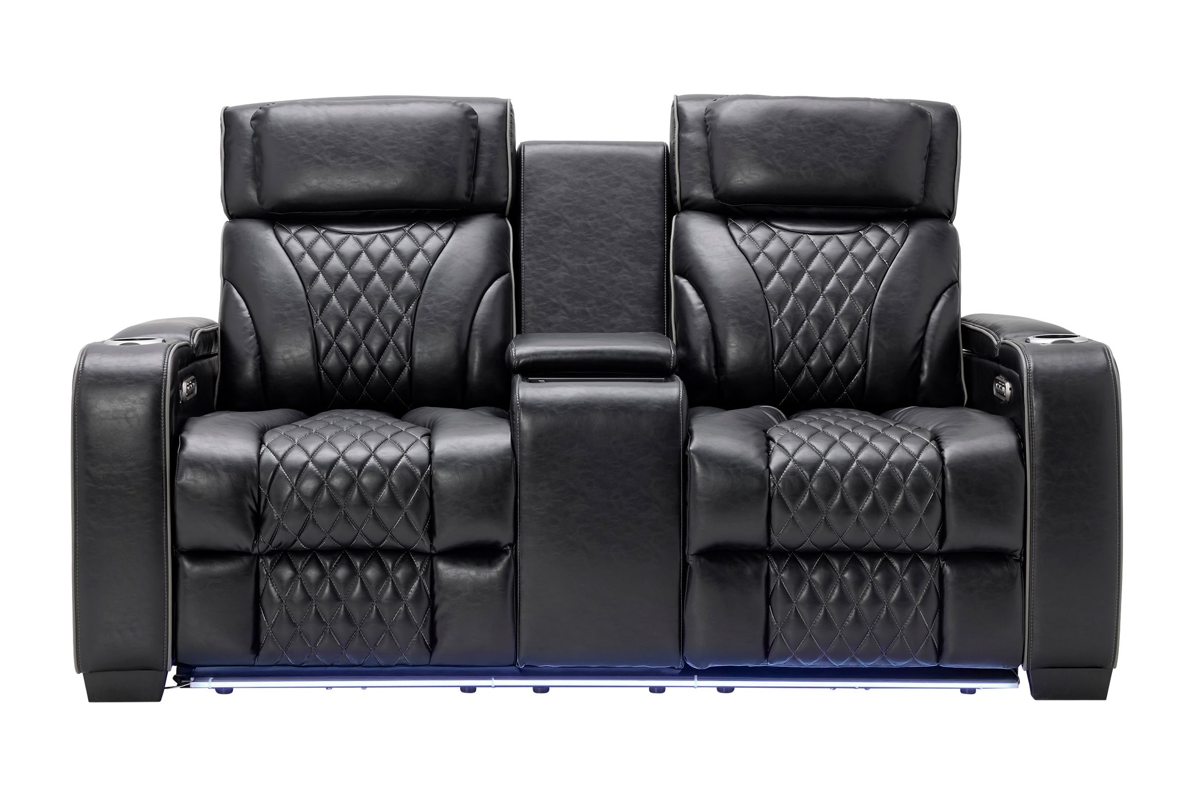 洋楽 Laidback Black - MAGICZNA GODZINA Zodiac Black Dual Power Reclining Console Loveseat at Gardner White
