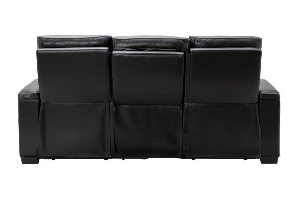 Zodiac Black Dual Power Reclining Sofa