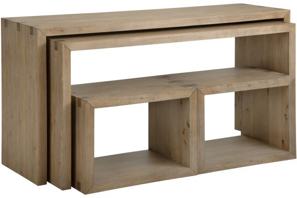 Nesting Sofa Table with Stools