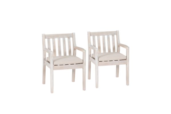 Svana Natural Armed Dining Chair (Set of Two)