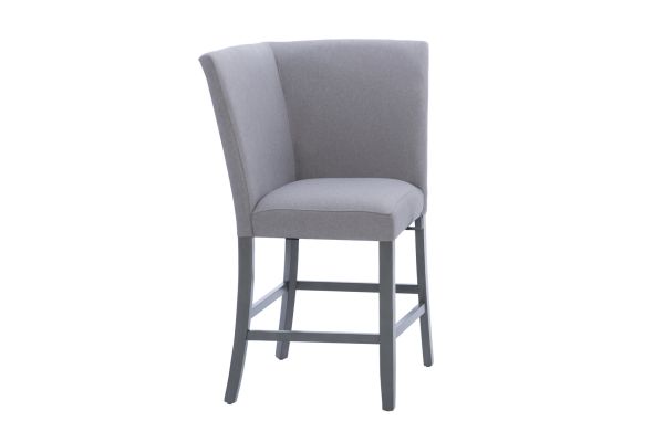 Seneca Gray Upholstered Corner Counter Seat
