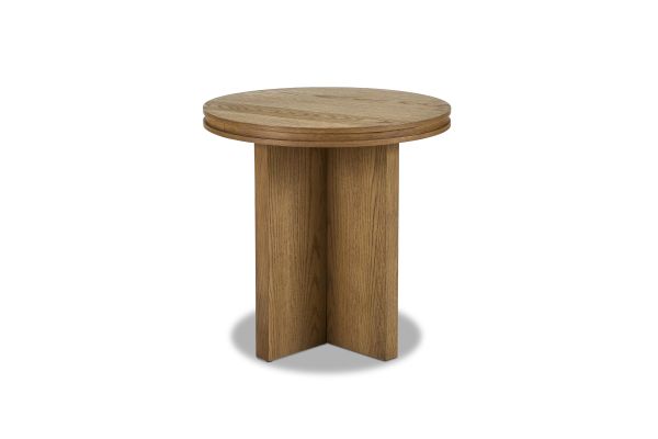 Waterfall Natural Round End Table