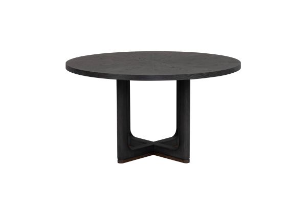 Waterfall Black Round Dining Table