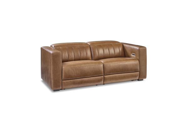 Austin Chestnut Leather Power Reclining Sofa