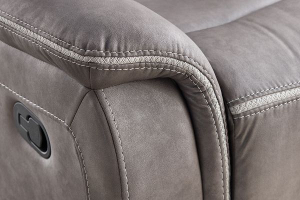 Tyson Grey Reclining Console Loveseat