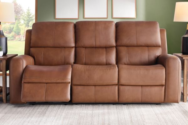 Linton Caramel Triple Power Reclining Sofa
