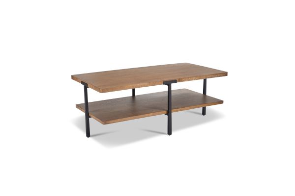 Millwork Brown Rectangular Coffee Table