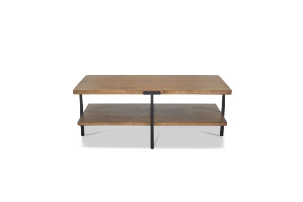 Millwork Brown Rectangular Coffee Table
