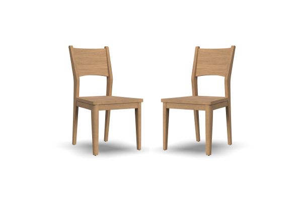 Normandy Pair of Wood Dining Chairs