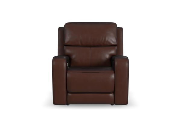 Oasis Truffle Leather Power Recliner
