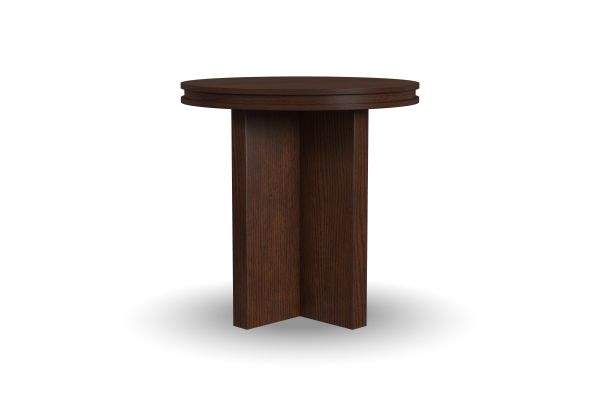 Waterfall Brown Round End Table