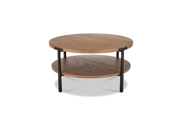 Millwork Brown Round Coffee Table