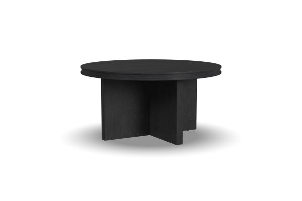 Waterfall Black Round Coffee Table