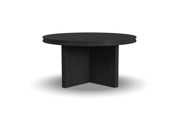 Waterfall Black Round Coffee Table