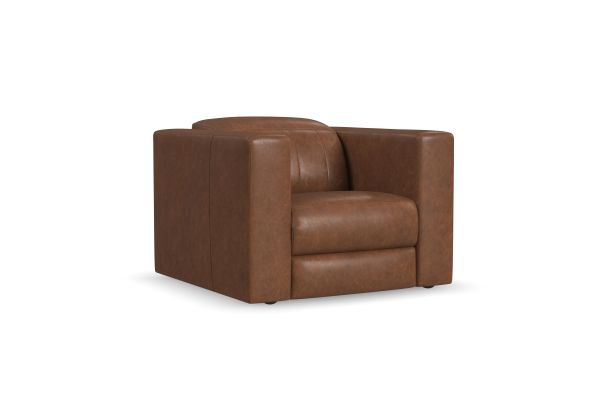 Austin Chestnut Leather Power Recliner
