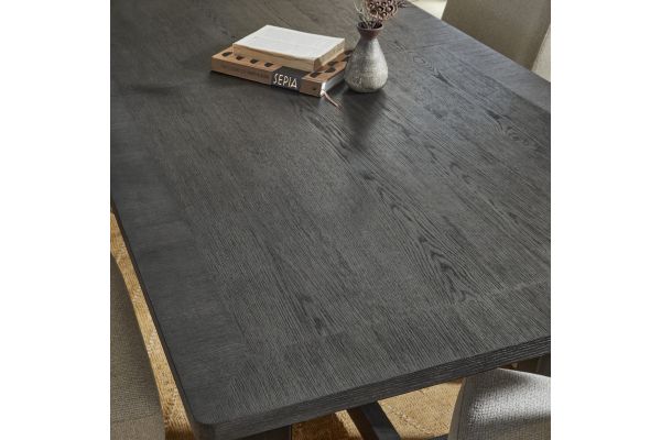 Waterfall Black Rectangular Dining Table