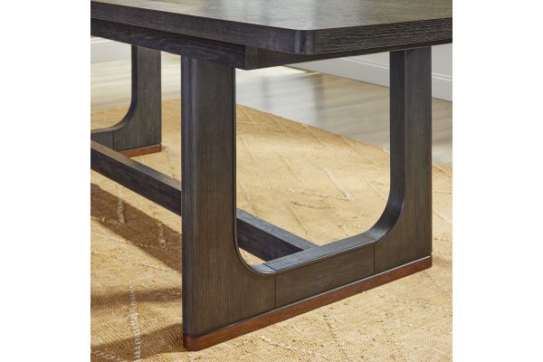Waterfall Black Rectangular Dining Table