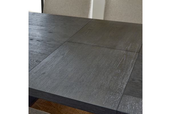 Waterfall Black Rectangular Dining Table