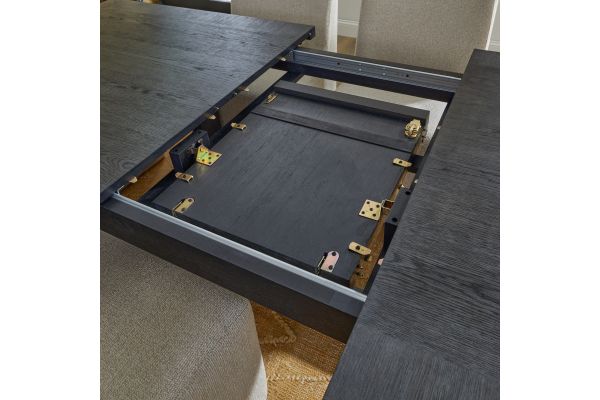 Waterfall Black Rectangular Dining Table