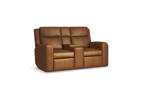 Wyatt Power Reclining Loveseat with Console