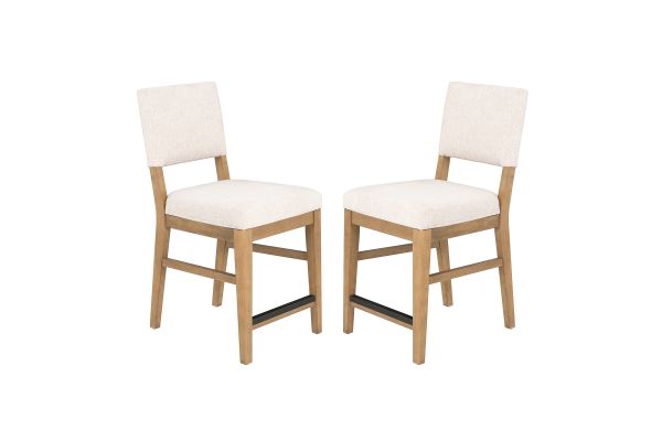 Millwork Off-White Pair of Counter Chairs