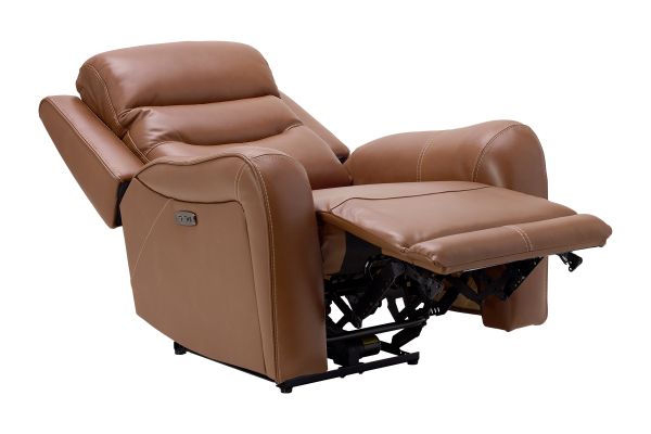 Bryant Brown Leather Dual Power Recliner
