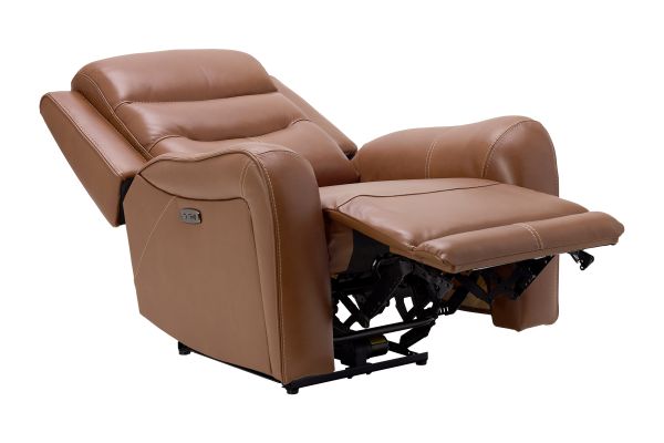 Bryant Brown Leather Dual Power Recliner