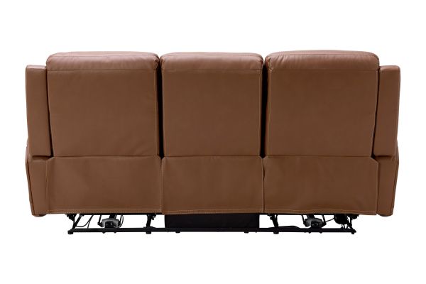 Bryant Brown Leather Dual Power Reclining Sofa