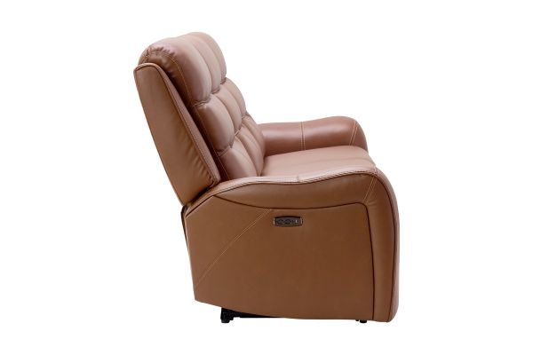 Bryant Brown Leather Dual Power Reclining Sofa