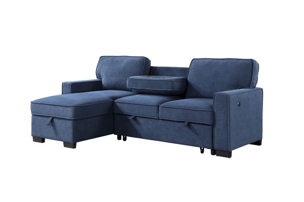 Fila 2-Piece Sleeper Sectional - Blue
