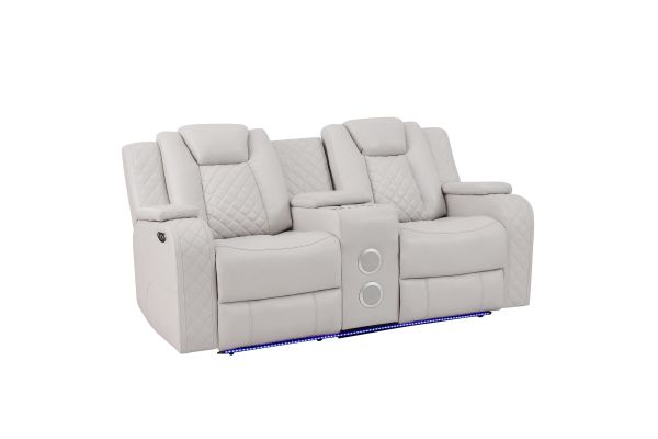 Radiant Power Reclining Loveseat - Gray