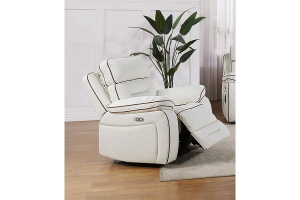 Apollo Power Recliner - White