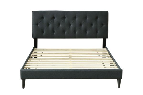 Piper Full Fabric Tufted Bed in a Box with USB Port