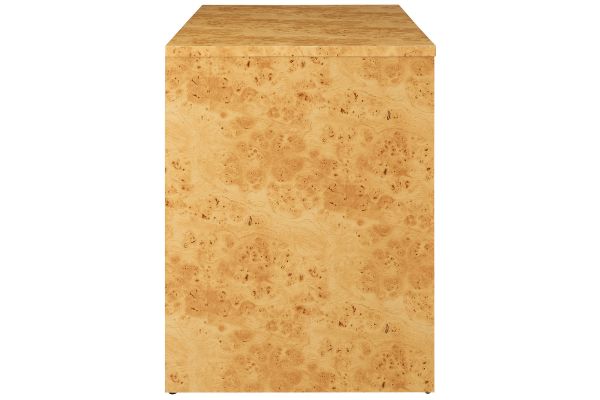 Hudson 2-Drawer Burl Wood Desk