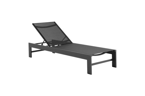 Tahoe Outdoor Patio Mesh and Aluminum Chaise Lounge