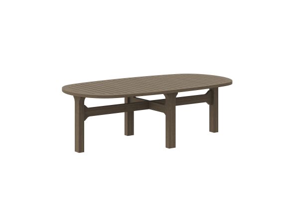 Saratoga Oval Outdoor Patio Teak Wood Coffee Table