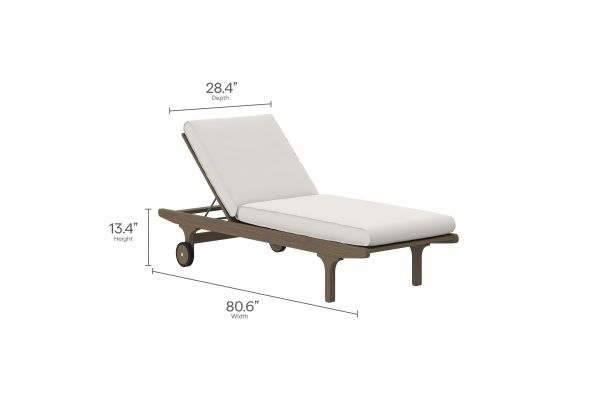 Saratoga Outdoor Patio Teak Chaise Lounge Chair