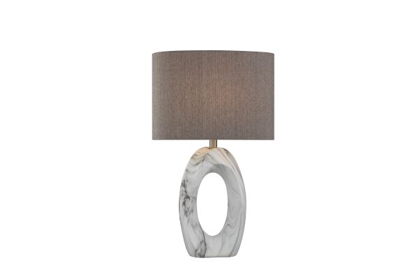 Clover II White Marble Table Lamp