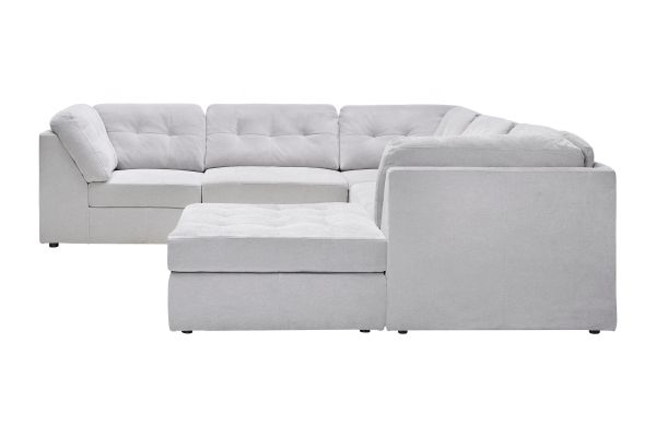 Rio Grey 6-Piece Sectional with Ottoman