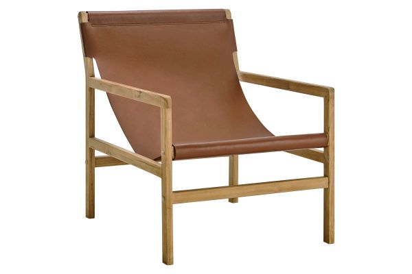 Sonora Leather Sling Chair by Modway