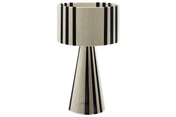 Gia Handwoven Cotton Thread Striped or Plain Table Lamp by Modway