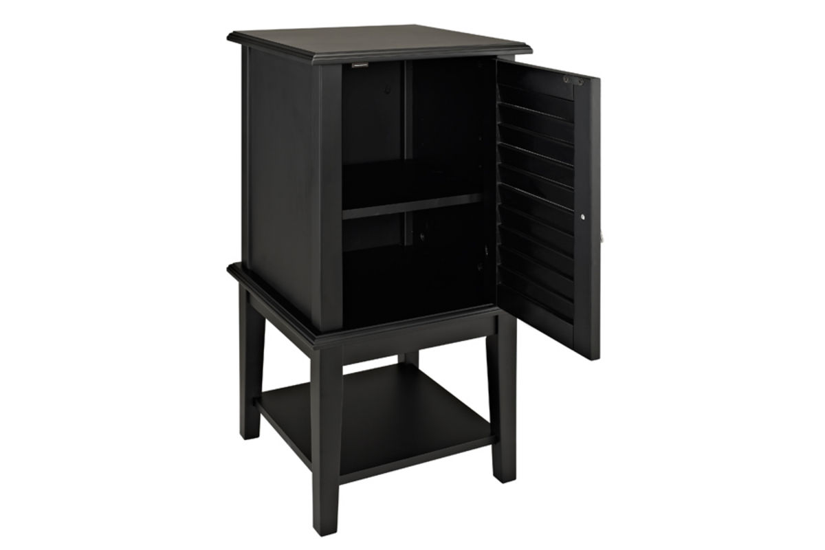 Powell Black Cupboard Table at GardnerWhite